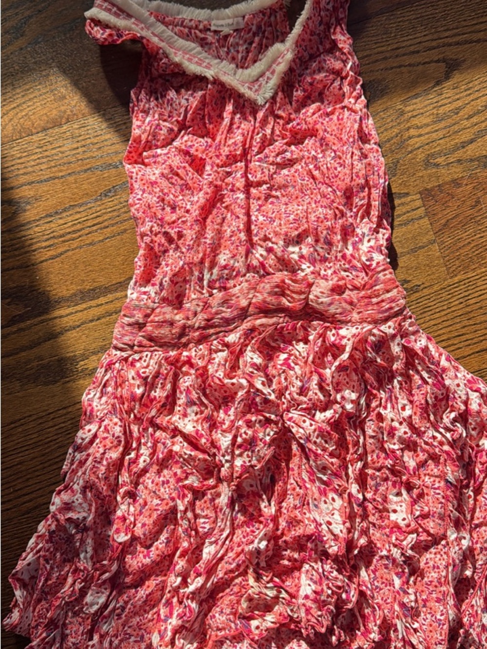 Poupette St. Barth Pink and White Floral Dress